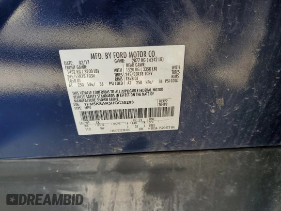 2017 Ford Police Interceptor Utility z VIN 1FM5K8AR5HGC35293, wystawiony jako Copart lot #42462805 z przebiegiem 132 675 mil mil oraz Szkoda całkowita • Salvage title. Historia ofert i sprzedaży dostępna na DreamBid. Obrazek 14.