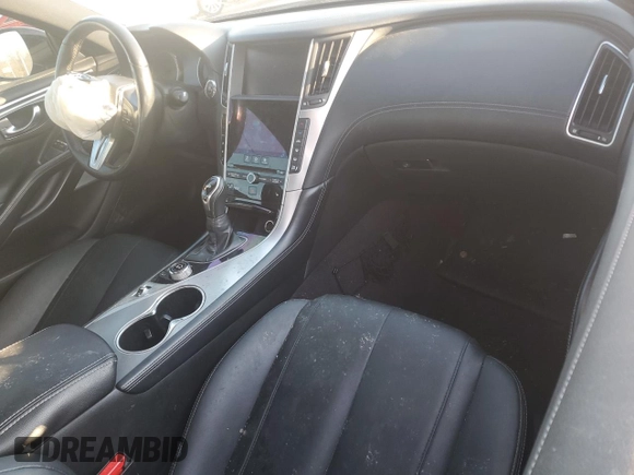 2017 Infiniti Q60 2.0t with VIN JN1CV7EL4HM320083, listed as a Copart auction lot 47426045 with 116,411 mi miles and Salvage Title. Bid and sale history available at DreamBid. Image 8.