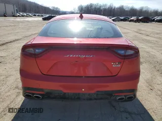 2020 Kia Stinger GT-Line with VIN KNAE15LA1L6075566, listed as a Copart auction lot 45475985 with 46,922 mi miles and Salvage Title. Bid and sale history available at DreamBid. Image 6.