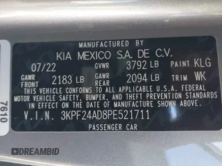 2023 Kia Forte LXS with VIN 3KPF24AD8PE521711, listed as a IAAI auction lot 41585460 with 62,360 mi miles. Bid and sale history available at carsss.com. Image 9.