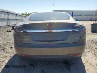 2016 Tesla Model S 90D with VIN 5YJSA1E2XGF121040, listed as a Copart auction lot 53612085 with 158,710 mi miles and Salvage Title. Bid and sale history available at DreamBid. Image 6.