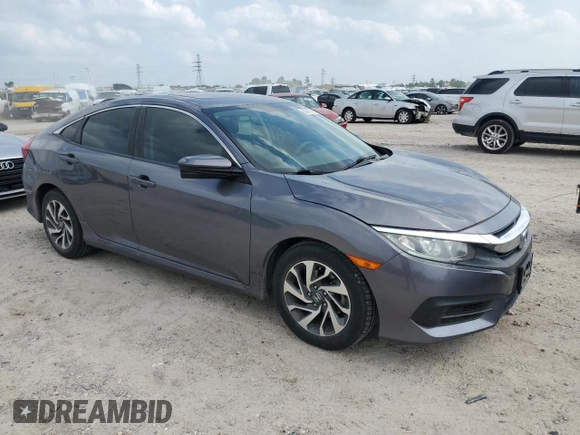 2018 Honda Civic EX with VIN 2HGFC2F7XJH598212, listed as a Copart auction lot 50825105 with 71,888 mi miles and Clean Title. Bid and sale history available at DreamBid. Image 4.