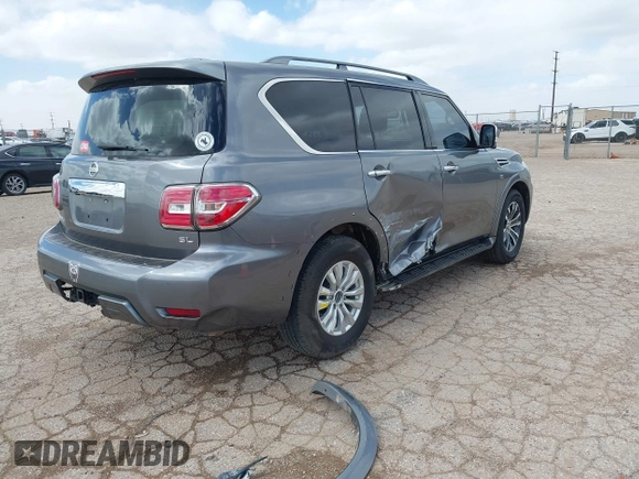 2020 Nissan Armada SV z VIN JN8AY2ND5LX017896, wystawiony jako IAAI lot #41842305 z przebiegiem 60 580 mil mil oraz . Historia ofert i sprzedaży dostępna na DreamBid. Obrazek 4.