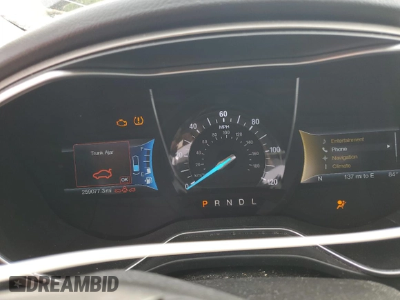 2015 Ford Fusion SE Hybrid with VIN 3FA6P0LU2FR310637, listed as a Copart auction lot 75388924 with 259,077 mi miles and Salvage title. Bid and sale history available at DreamBid. Image 9.