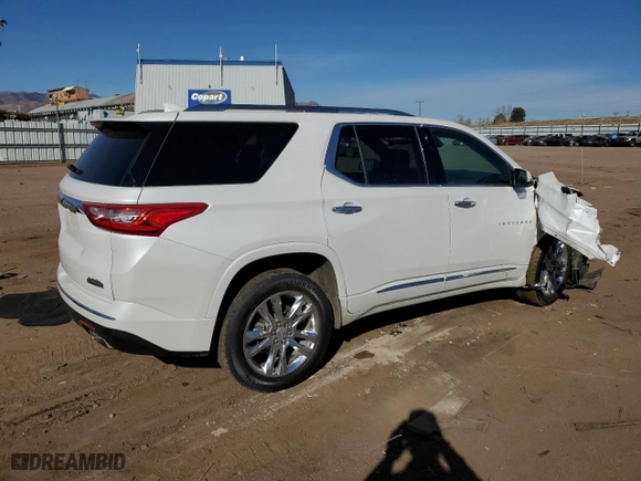 2021 Chevrolet Traverse High Country with VIN 1GNEVNKW5MJ229450, listed as a Copart auction lot 44260125 with 61,114 mi miles and Salvage Title. Bid and sale history available at carsss.com. Image 3.