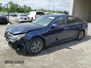 2019 Kia Optima LX with VIN 5XXGT4L37KG350441, listed as a Copart auction lot 57378355 with 52,429 mi miles and Salvage title. Bid and sale history available at DreamBid. Image 1.