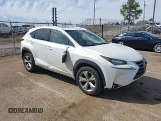 2017 Lexus NX 200t with VIN JTJYARBZ3H2052655, listed as a IAAI auction lot 41853489 with 110,648 mi miles and . Bid and sale history available at DreamBid. Image 1.