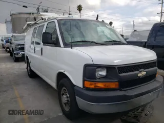 2014 Chevrolet Express Cargo Van with VIN 1GCWGFCB0E1133140, listed as a Copart auction lot 45433475 with 63,580 mi miles and Clean Title. Bid and sale history available at carsss.com. Image 4.