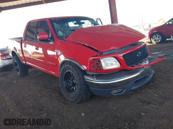 2002 Ford F-150 XLT with VIN 1FTRW08L42KB60054, listed as a IAAI auction lot 41867655 with 1 mi miles. Bid and sale history available at carsss.com. Image 1.