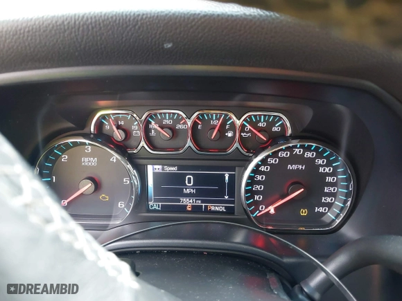 2018 Chevrolet Silverado 1500 LT with VIN 1GCVKREC7JZ123413, listed as a IAAI auction lot 41455735 with 75,541 mi miles. Bid and sale history available at carsss.com. Image 7.