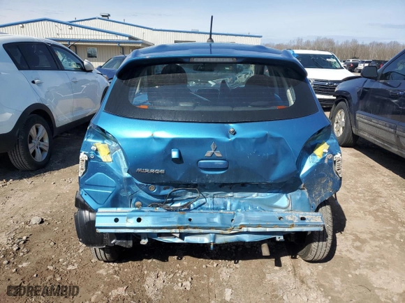 2021 Mitsubishi Mirage ES with VIN ML32AUHJ5MH002220, listed as a Copart auction lot 46635194 with 56,783 mi miles and Non Repairable. Bid and sale history available at carsss.com. Image 6.