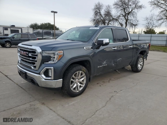 2019 GMC Sierra 1500 SLT with VIN 3GTU9DED6KG142555, listed as a Copart auction lot 45542165 with 93,046 mi miles and Salvage Title. Bid and sale history available at carsss.com. Image 1.