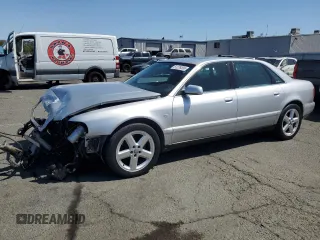 2002 Audi A8 with VIN WAUML44D62N008295, listed as a Copart auction lot 61276095 with 232,635 mi miles and Salvage title. Bid and sale history available at DreamBid. Image 1.