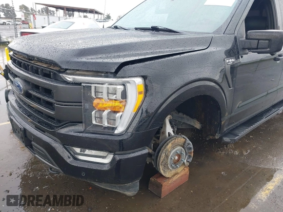 2021 Ford F-150 XL with VIN 1FTFW1E85MFA61098, listed as a IAAI auction lot 41802160 with 1 mi miles. Bid and sale history available at carsss.com. Image 6.