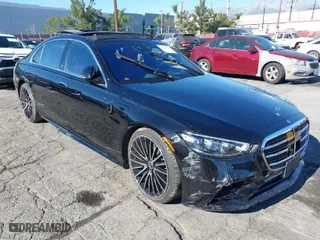2022 Mercedes-Benz S-Class S 580 with VIN W1K6G7GB7NA112551, listed as a IAAI auction lot 41146163 with 1 mi miles. Bid and sale history available at carsss.com. Image 1.