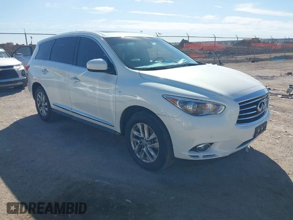 2014 Infiniti QX60 with VIN 5N1AL0MN4EC550191, listed as a IAAI auction lot 41702478 with 176,885 mi miles. Bid and sale history available at carsss.com. Image 1.