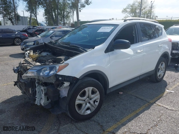 2014 Toyota RAV4 LE with VIN 2T3ZFREV6EW079675, listed as a IAAI auction lot 41893612 with 163,399 mi miles. Bid and sale history available at carsss.com. Image 2.