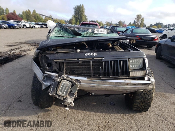 1996 Jeep Cherokee Country with VIN 1J4FJ78S9TL240411, listed as a Copart auction lot 75714034 with 247,274 mi miles and Non Repairable. Bid and sale history available at carsss.com. Image 5.