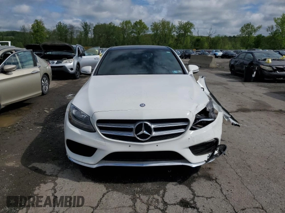 2017 Mercedes-Benz C 300 with VIN 55SWF4KB2HU226485, listed as a Copart auction lot 55952755 with 62,589 mi miles and Salvage title. Bid and sale history available at DreamBid. Image 5.