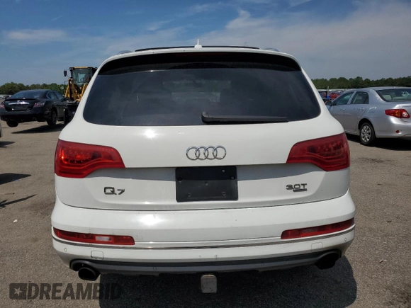 2014 Audi Q7 Premium Plus с VIN WA1LGAFE6ED000953, выставлен на аукционе Copart как лот 62193535 с пробегом 111 301 миль миль и Списание • Salvage title. История ставок и продаж доступна на DreamBid. Изображение 6.