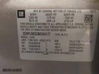 2011 Chevrolet Equinox LT w/2LT with VIN 2CNFLNEC6B6384177, listed as a IAAI auction lot 40861177 with 156,672 mi miles. Bid and sale history available at carsss.com. Image 9.
