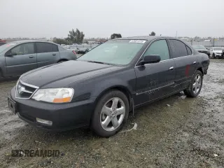 2003 Acura TL Type S w/Navigation System with VIN 19UUA56983A014407, listed as a Copart auction lot 43801225 with 116,004 mi miles and Salvage Title. Bid and sale history available at carsss.com. Image 1.