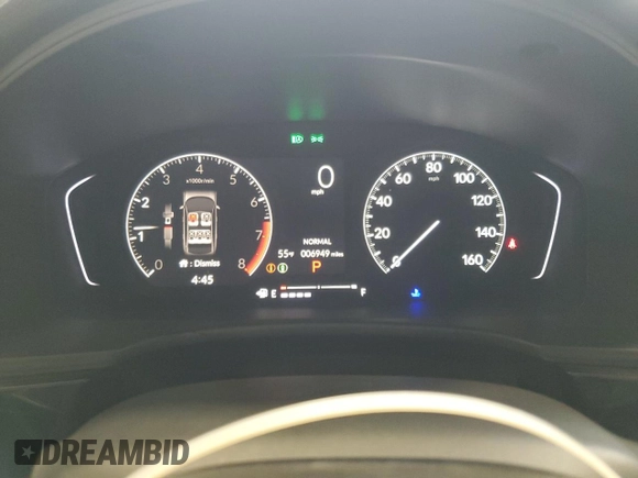 2025 Honda Civic Sport with VIN 2HGFE2F50SH525375, listed as a Copart auction lot 55167865 with 6,949 mi miles and Salvage title. Bid and sale history available at DreamBid. Image 9.
