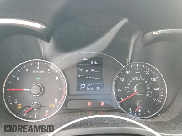 2014 Kia Forte LX with VIN KNAFX4A62E5098911, listed as a Copart auction lot 52994725 with 126,174 mi miles and Salvage Title. Bid and sale history available at carsss.com. Image 9.