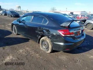 2015 Honda Civic Sedan LX with VIN 19XFB2F55FE295745, listed as a IAAI auction lot 41531838 with 92,655 mi miles. Bid and sale history available at carsss.com. Image 3.