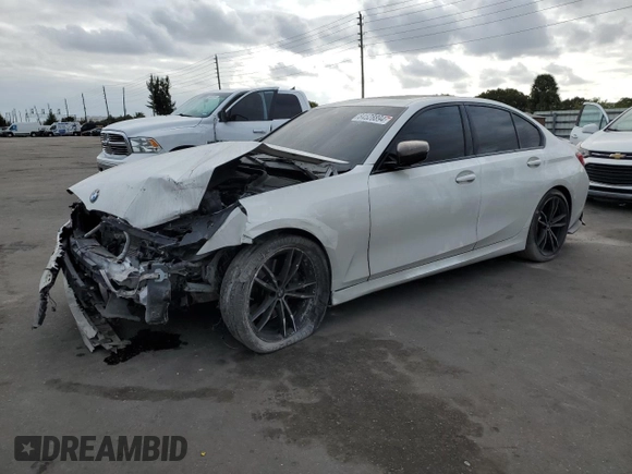 2020 BMW 3 Series M340i with VIN 3MW5U7J05L8B26525, listed as a Copart auction lot 84528894 with 26,380 mi miles and Salvage Title. Bid and sale history available at carsss.com. Image 1.