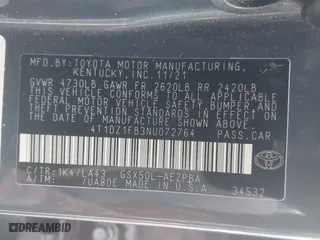 2022 Toyota Avalon Limited with VIN 4T1DZ1FB3NU072764, listed as a IAAI auction lot 41434352 with 40,969 mi miles. Bid and sale history available at carsss.com. Image 9.