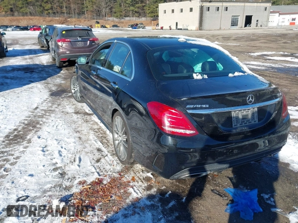 2016 Mercedes-Benz C 300 Luxury with VIN WDDWF4KB1GR142724, listed as a IAAI auction lot 41197366 with 75,309 mi miles and . Bid and sale history available at carsss.com. Image 3.