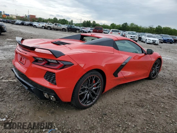 2023 Chevrolet Corvette 2LT with VIN 1G1YB3D4XP5122883, listed as a Copart auction lot 53987824 with 4,388 mi miles and Salvage Title. Bid and sale history available at carsss.com. Image 3.