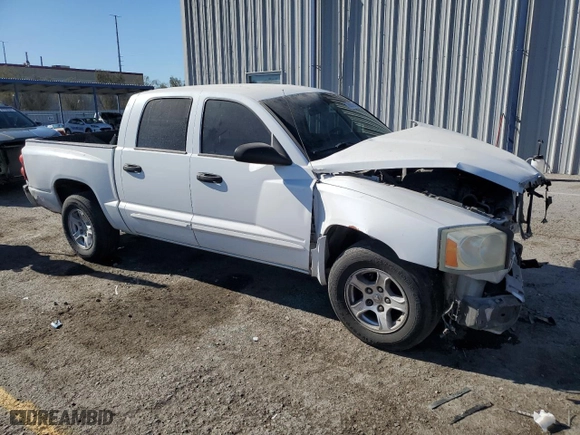 2006 Dodge Dakota SLT with VIN 1D7HE48N76S502664, listed as a Copart auction lot 88819115 with 142,308 mi miles and Salvage Title. Bid and sale history available at carsss.com. Image 4.