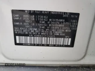 2015 Subaru Outback Limited z VIN 4S4BSBJC2F3249975, wystawiony jako Copart lot #58391155 z przebiegiem 81 541 mil mil oraz Szkoda całkowita • Salvage title. Historia ofert i sprzedaży dostępna na DreamBid. Obrazek 13.