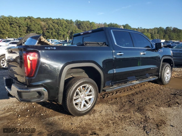 2019 GMC Sierra 1500 SLT with VIN 1GTU9DEL2KZ106515, listed as a Copart auction lot 79877184 with 134,768 mi miles and Salvage Title. Bid and sale history available at carsss.com. Image 3.