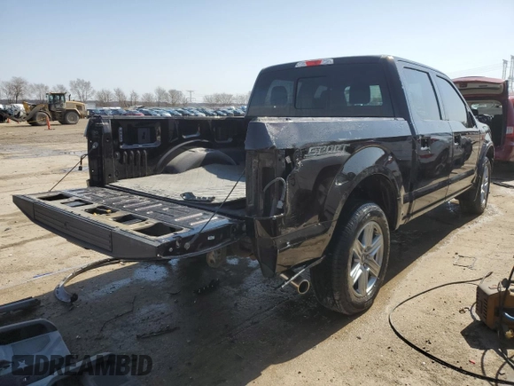 2018 Ford F-150 XL with VIN 1FTEW1EP2JFD57520, listed as a Copart auction lot 47601325 with 65,538 mi miles and Salvage Title. Bid and sale history available at carsss.com. Image 3.