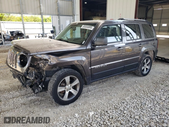 2016 Jeep Patriot Latitude z VIN 1C4NJPFA5GD699012, wystawiony jako Copart lot #55555095 z przebiegiem 82 643 mil mil oraz Szkoda całkowita • Salvage title. Historia ofert i sprzedaży dostępna na DreamBid. Obrazek 1.