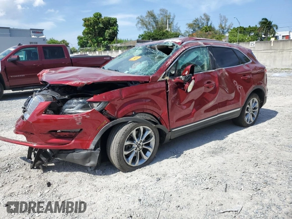 2019 Lincoln MKC Select with VIN 5LMCJ2C92KUL04158, listed as a Copart auction lot 59136185 with 15,098 mi miles and Non repairable. Bid and sale history available at DreamBid. Image 1.