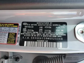 2021 Kia K5 GT-Line with VIN 5XXG64J28MG025348, listed as a Copart auction lot 43313845 with 50,214 mi miles and Salvage Title. Bid and sale history available at carsss.com. Image 12.