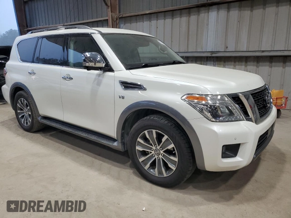 2019 Nissan Armada SL z VIN JN8AY2ND7KX008129, wystawiony jako Copart lot #57850435 z przebiegiem Nie podano mil oraz Szkoda całkowita • Salvage title. Historia ofert i sprzedaży dostępna na DreamBid. Obrazek 4.