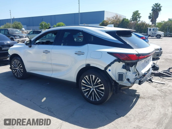 2024 Lexus RX 350 with VIN JTJCHMAA3R2012338, listed as a IAAI auction lot 42195076 with 22,993 mi miles and . Bid and sale history available at DreamBid. Image 3.