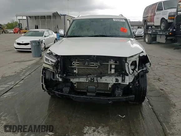 2018 Infiniti QX80 with VIN JN8AZ2NE9J9191221, listed as a Copart auction lot 52523615 with 114,002 mi miles and Salvage Title. Bid and sale history available at carsss.com. Image 14.