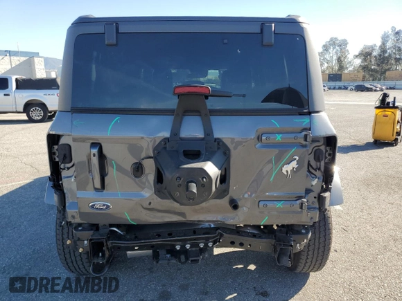 2023 Ford Bronco with VIN 1FMEE5DP0PLB97820, listed as a Copart auction lot 50392985 with 29,950 mi miles and Salvage Title. Bid and sale history available at DreamBid. Image 6.