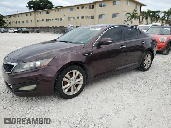 2013 Kia Optima LX with VIN 5XXGM4A76DG139737, listed as a Copart auction lot 80865254 with 141,848 mi miles and Clean Title. Bid and sale history available at DreamBid. Image 1.