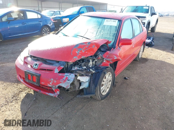 2004 Honda Civic LX with VIN 2HGES16584H548825, listed as a IAAI auction lot 41477784 with 152,581 mi miles. Bid and sale history available at carsss.com. Image 17.