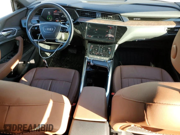 2022 Audi e-tron Premium with VIN WA1AAAGE5NB006164, listed as a Copart auction lot 79692604 with 15,918 mi miles and Salvage Title. Bid and sale history available at carsss.com. Image 8.