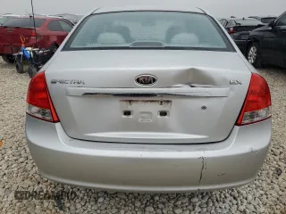 2009 Kia Spectra SX with VIN KNAFE221195656606, listed as a Copart auction lot 84694524 with Not Provided miles and Salvage Title. Bid and sale history available at carsss.com. Image 6.