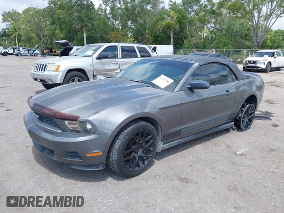 2010 Ford Mustang V6 with VIN 1ZVBP8EN1A5178265, listed as a IAAI auction lot 42107186 with 143,556 mi miles. Bid and sale history available at carsss.com. Image 2.