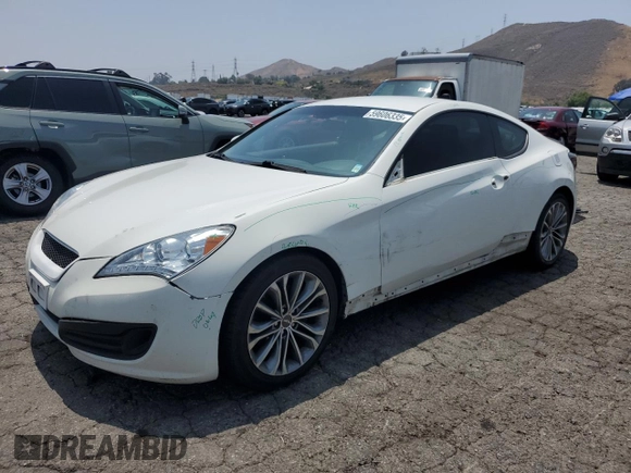 2012 Hyundai Genesis Coupe 2.0T with VIN KMHHT6KD7CU065496, listed as a Copart auction lot 59606335 with 98,008 mi miles and Salvage title. Bid and sale history available at DreamBid. Image 1.